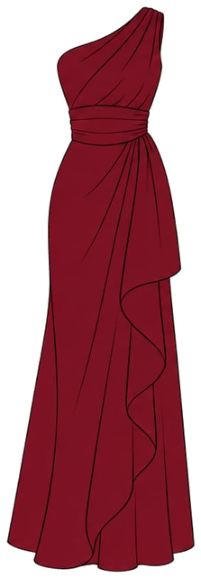 Burgundy dress